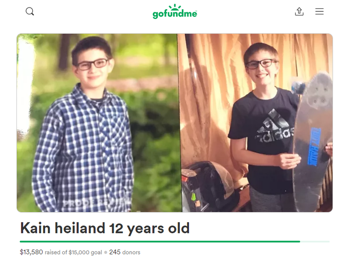 Kain Heiland, 12, was shot to death by a friend, police said.