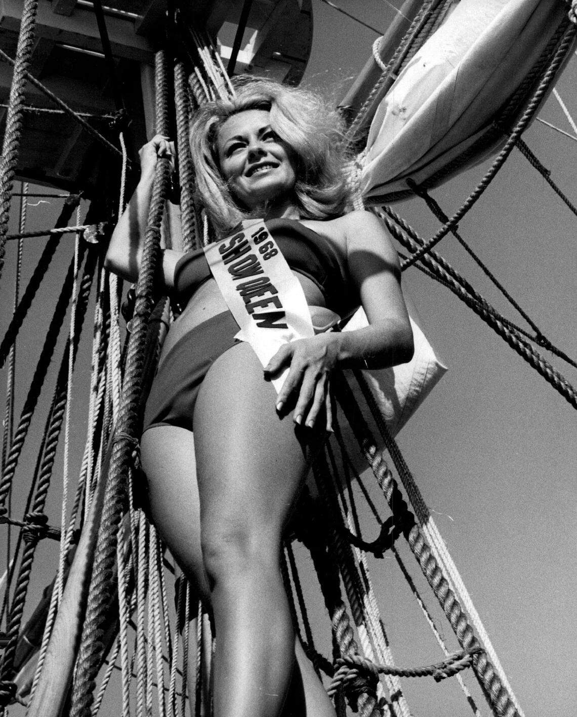Boat Show Queen Bonnie Maudsley in 1965.