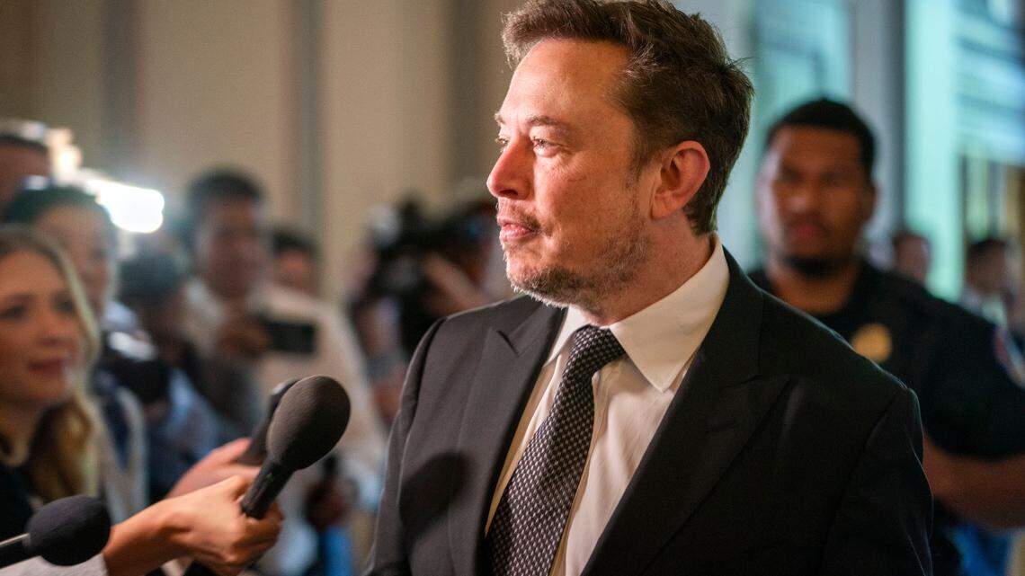 Elon Musk, CEO of X, in Washington, D.C., before the Inaugural Artificial Intelligence Insight Forum on Sept. 13.