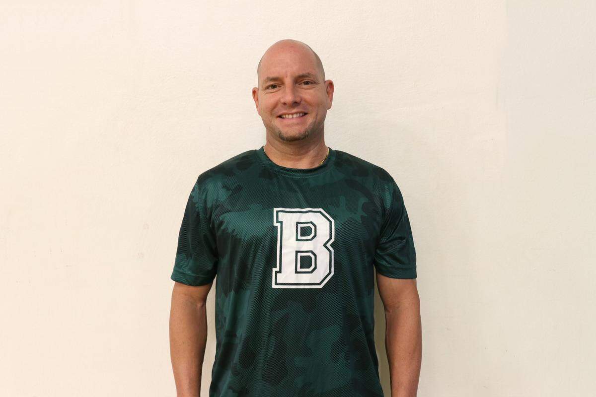 St. Brendan girls’ volleyball coach Jorge Perez