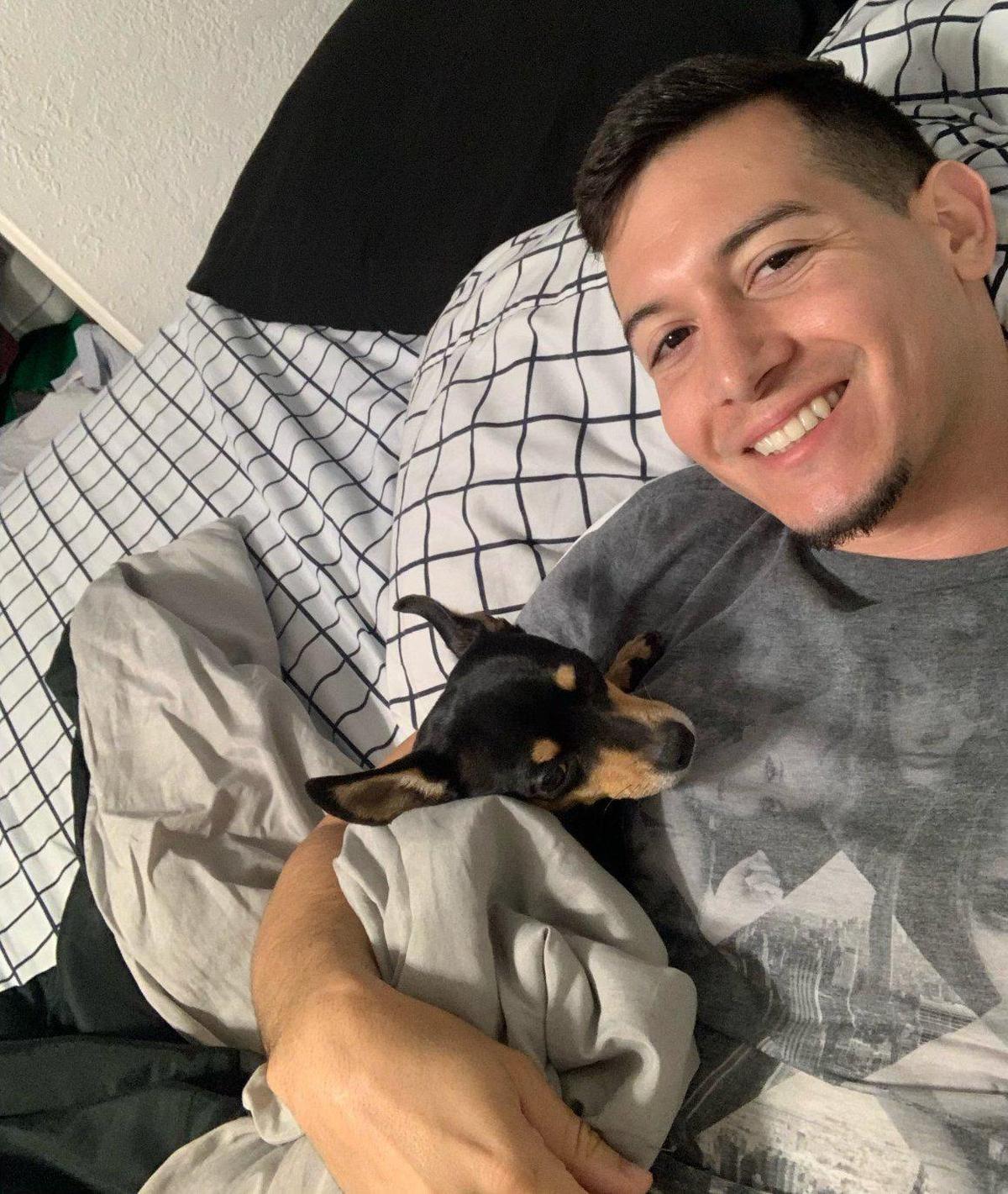 A photo of Andy De Leon, 30, before he was shot in the head 9 months ago and left in a vegetative state.. His family is struggling with how to pay for his care, as the man accused of attacking him awaits trial.