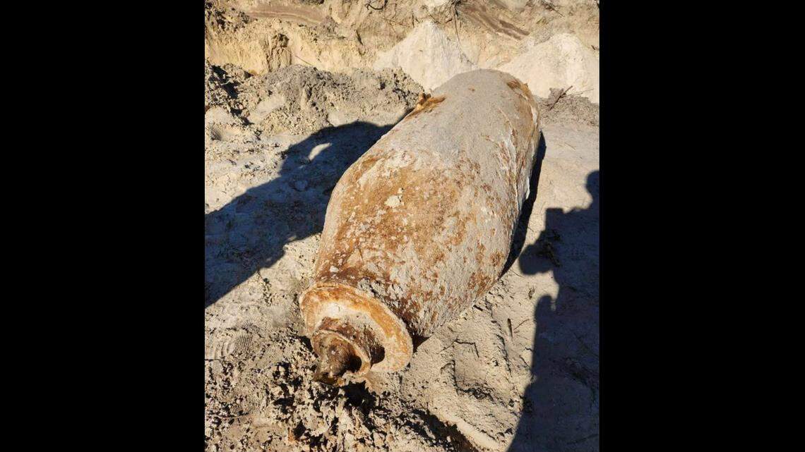 The discovery of a World War II-era bomb at a Florida regional airport prompted an evacuation of people within a half mile of the spot, the Hernando County Sheriff's Office says.