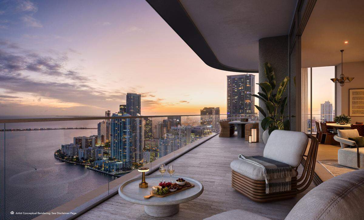 Rendering of balcony of a guest room at The Residences at Mandarin Oriental, May 12, 2025