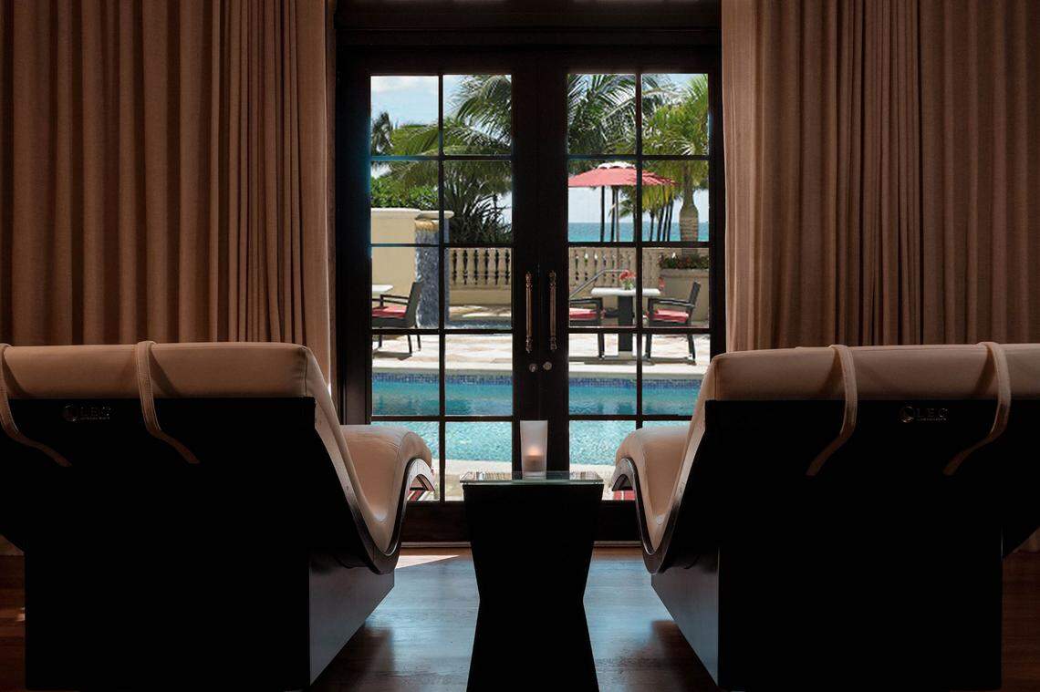 ESPA spa at Acqualina has its own private pool.