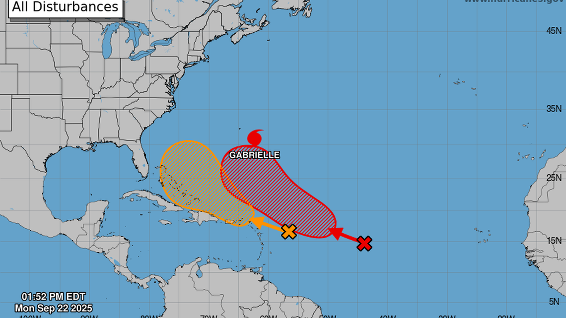 Gabrielle hits Category 4 as chances rise for two more storms to form soon