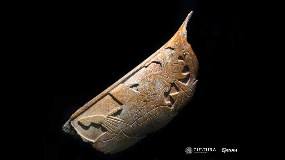 The ornament was made from human bone, archaeologists said.