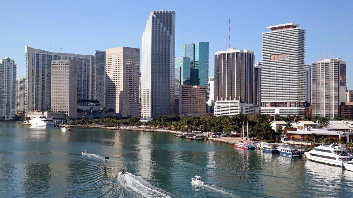 A view of downtown Miami and waterway. Three Miami-Dade County cities — Miami, Miami Beach and Homestead — ranked among the 50 Worst Places to Live in the U.S., according to a survey by 24/7 Wall Street.