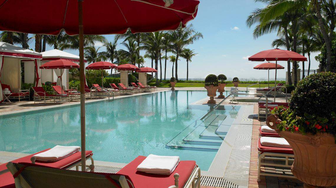 The adults-only pool at Acqualina Resort & Residences in Sunny Isles Beach. There are three other pools at the resort, including a private pool for spa guests.