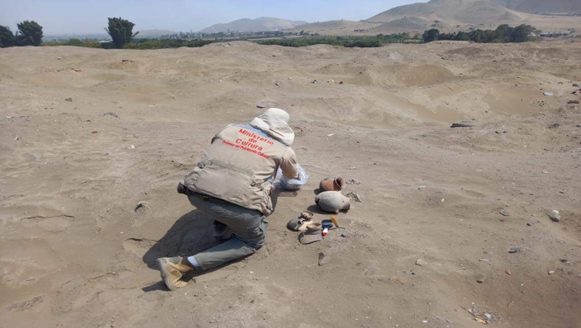 Culture officials went to the historical Chancay site to determine if artifacts had been stolen.