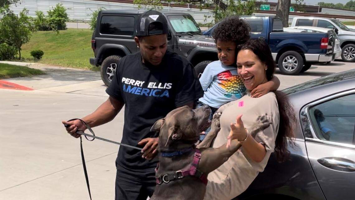 A family reunites with their dog after she spent 301 days with a Texas animal shelter.