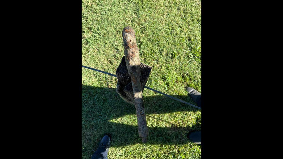This explosive device from World War II was dragged from the Tennessee River by a man fishing in Knoxville, Tennessee, police say.