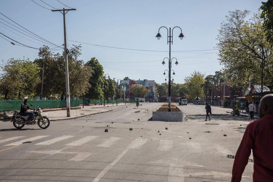 Empty streets are seen on February 8, 2021 on Champs de Mars in Port-au-Prince. - Haitian opposition parties named a top judge as interim leader overnight on February 7, 2021, the latest attempt to oust President Jovenel Moise, whose term they say has expired. In a video statement sent to AFP, Judge Joseph Mecene Jean-Louis, 72, said he “accepted the choice of the opposition and civil society, to serve (his) country as interim president for the transition.” The political crisis intensified on February 7, 2021, when authorities said they had foiled an attempt to murder Moise and overthrow the government. (Photo by Valerie Baeriswyl / AFP) (Photo by VALERIE BAERISWYL/AFP via Getty Images)