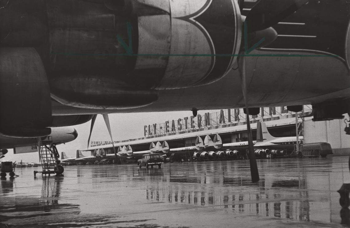 The Eastern Airlines area of the Miami airport.