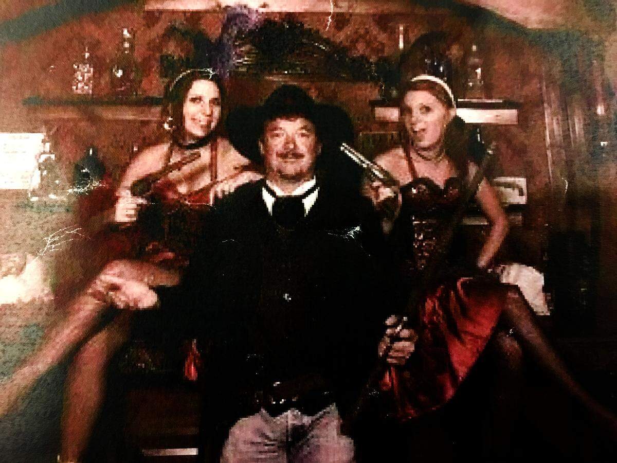 Steve Shiver in period getup at Ghost Town in the Sky. The amusement park went bust and parts of the property slid down the mountain for lack of a retaining wall, damaging homes.