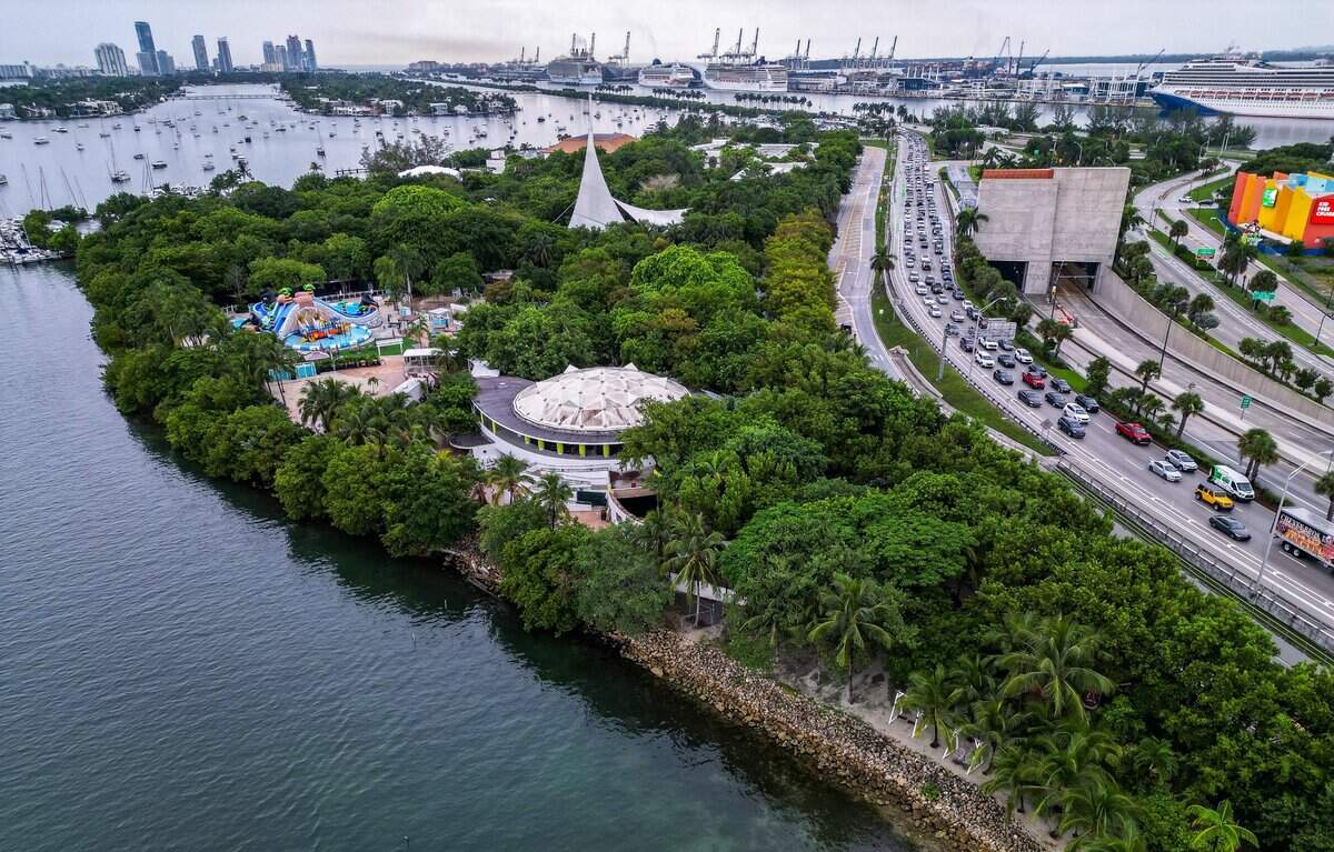 Aerial view of the Jungle Island site on Wednesday, July 31, 2024.