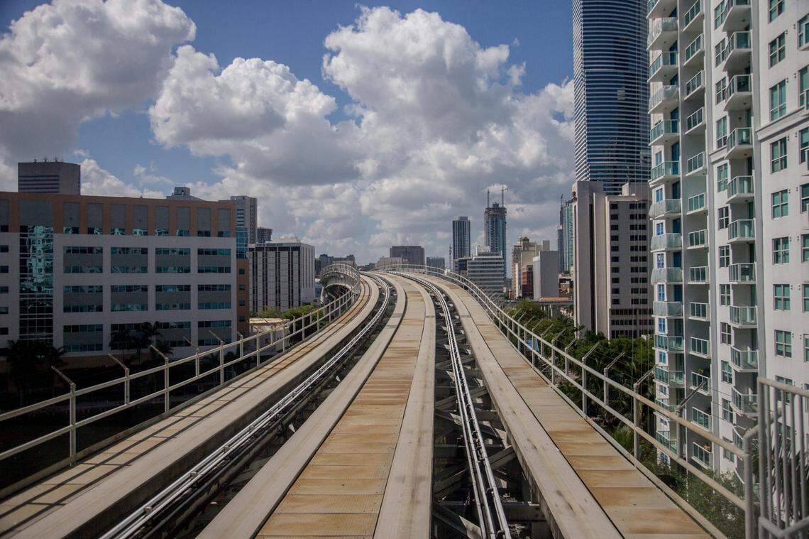 Metromover train tracks.