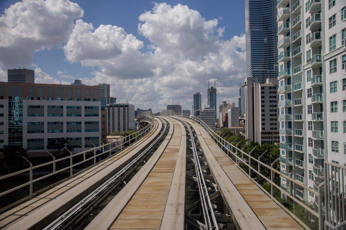 Metromover train tracks.