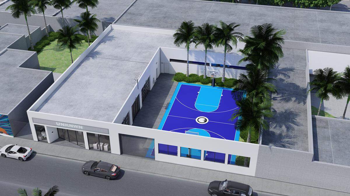 An artist rendering of LeBron James’ UNKNWN store which is set to open its newest Wynwood location on Dec. 5. UNKWN teamed up with numerous brands including Bape, Just Don and Chinatown Market to create a series of exclusive products that will drop every day throughout the opening weekend