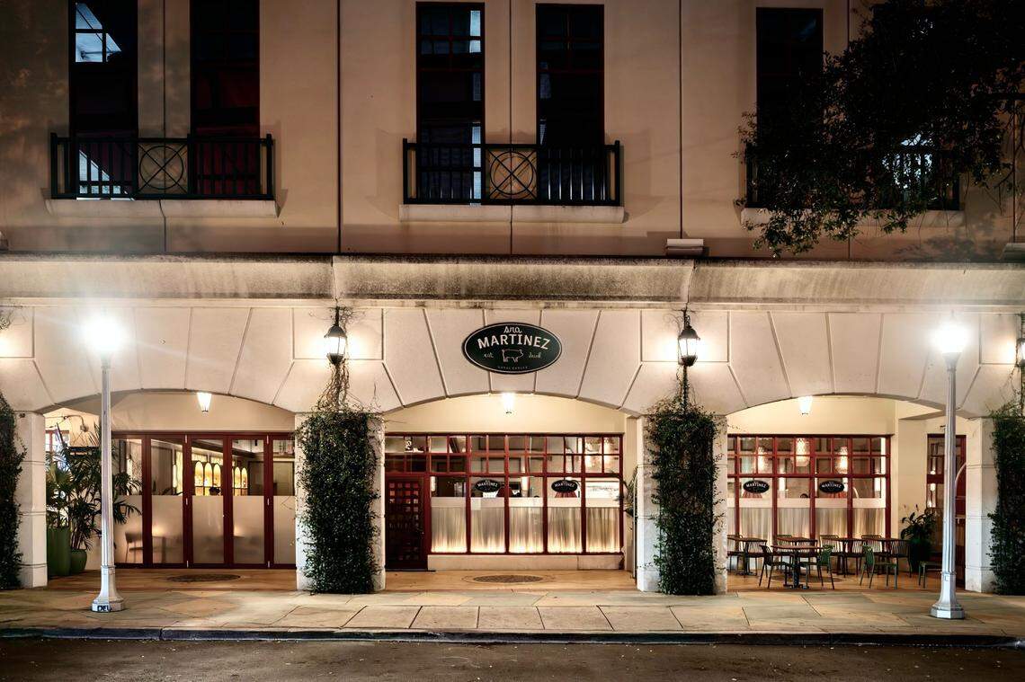 The exterior of Sra. Martinez restaurant from Chef Michelle Bernstein and David Martinez in Coral Gables.