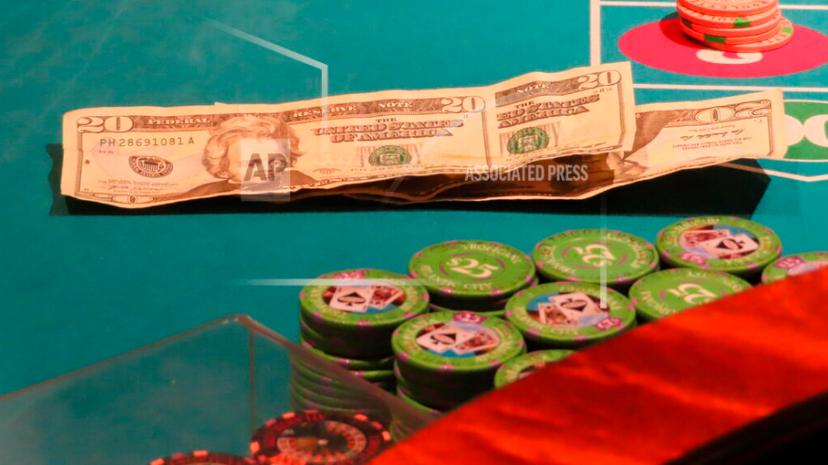 Money sits on the table during a roulette game at the Tropicana casino in Atlantic City, N.J., on May 12, 2022.