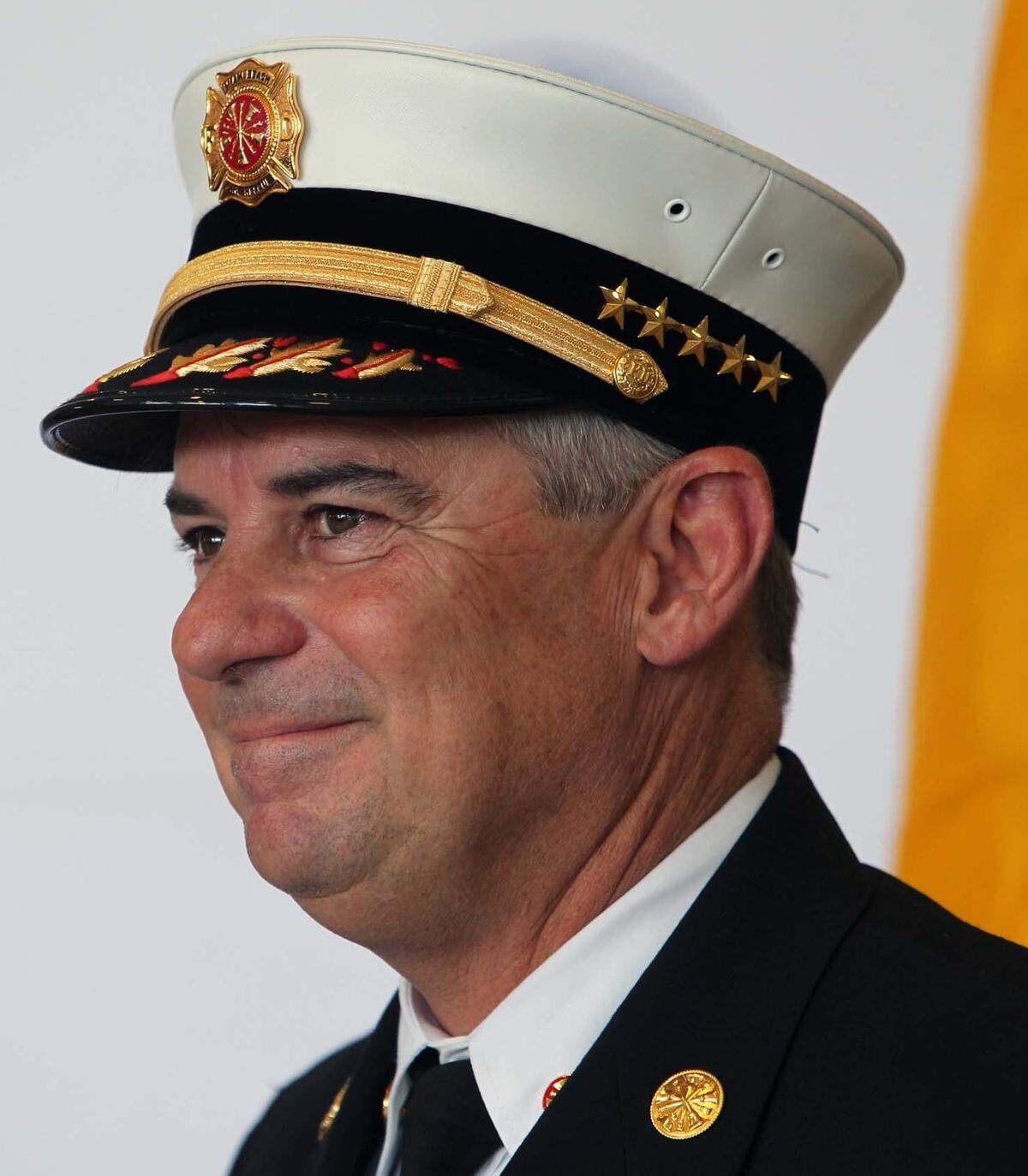 Miami Beach Fire Department Chief Virgil Fernandez during a 2016 event. Fernandez said the city urgently needs to replace Fire Station No. 1.