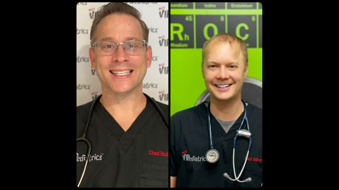 Dr. Chad Rudnick, left, and Dr. Paul Gilbert of Boca VIPediatrics