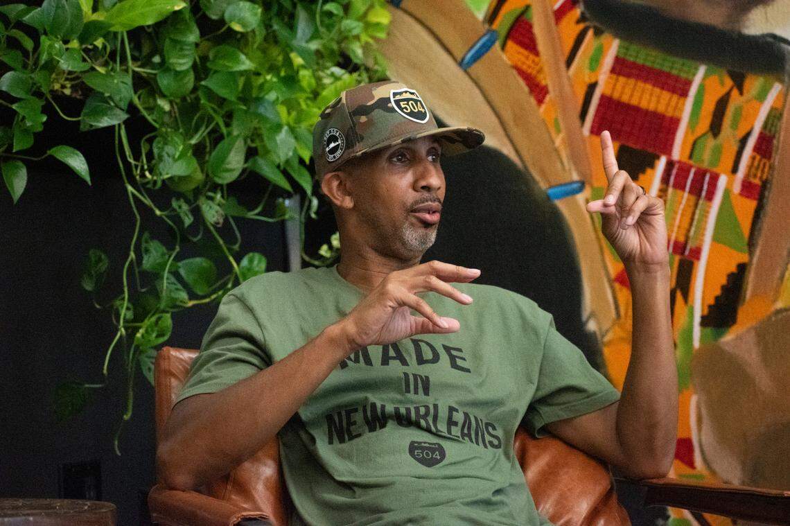 New Orleans rapper Mac, whose real name is McKinley Phipps, looks back at how lyrics were used against him in his 2001 murder case on Saturday, July 22, 2023. Phipps was convicted of manslaughter in a 10-2 verdict and was paroled in 2021.