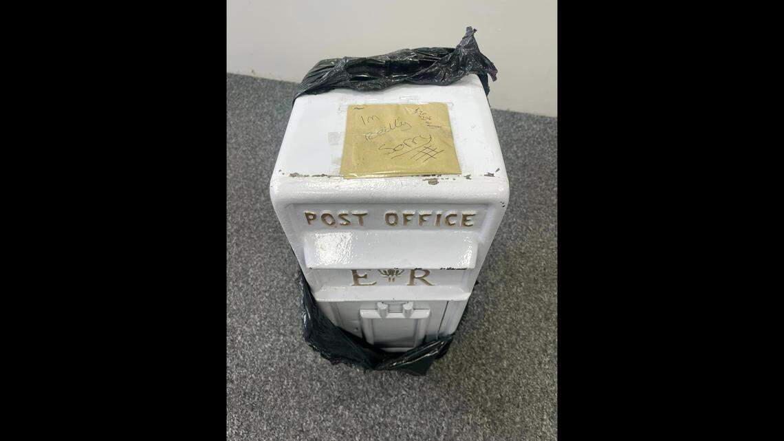 Full of letters to lost loved ones, a “post box to heaven” was stolen and returned with money and a note from the thief, a UK funeral home said.