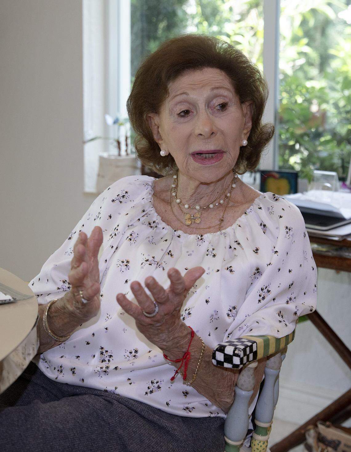 Schatzi Kassal; founder of Project: New Born Neonatal Intensive Care Unit poses for the picture in her home in Hollywood on Friday 29; 2025. The unit treats premature babies and is housed at the University of Miami Health System.; Andrew Uloza / for Miami Herald