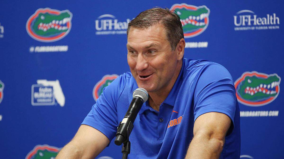 Dan Mullen, football coach at the University of Florida, and his team  will take on Charleston Southern on Saturday at 7:30 p.m. in their 2018 season opener.