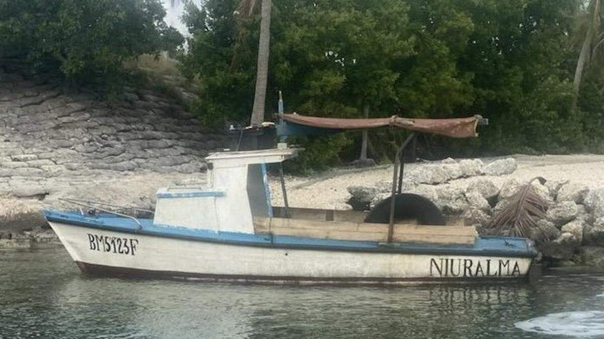 U.S. Border Patrol said 18 Cuban migrants landed on Sugarloaf Key on Oct. 28, 2021, on this fishing boat.