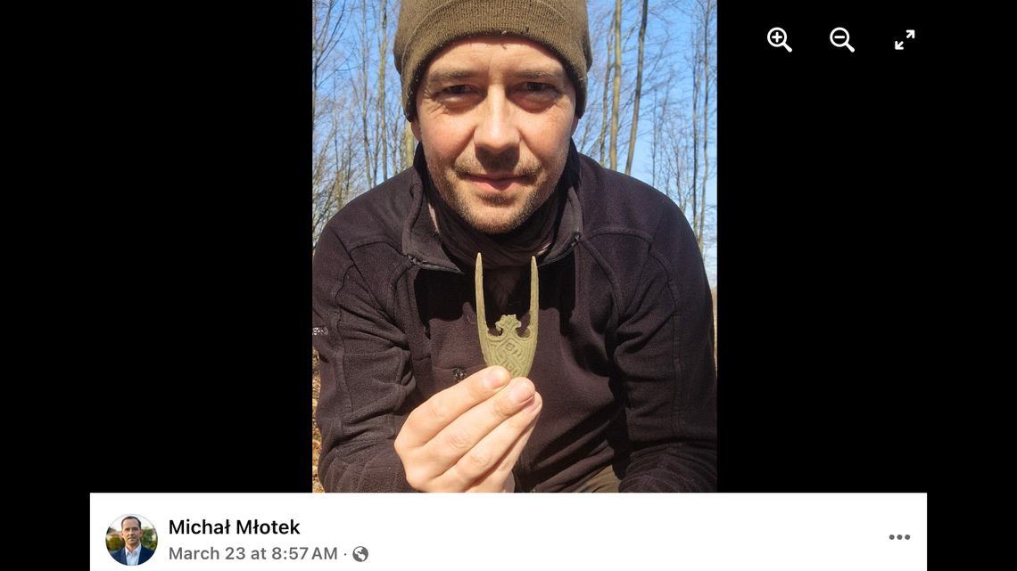 The metal detectorist and history buff discovered the 1,000-year-old piece during a survey with a searchers group in Poland.