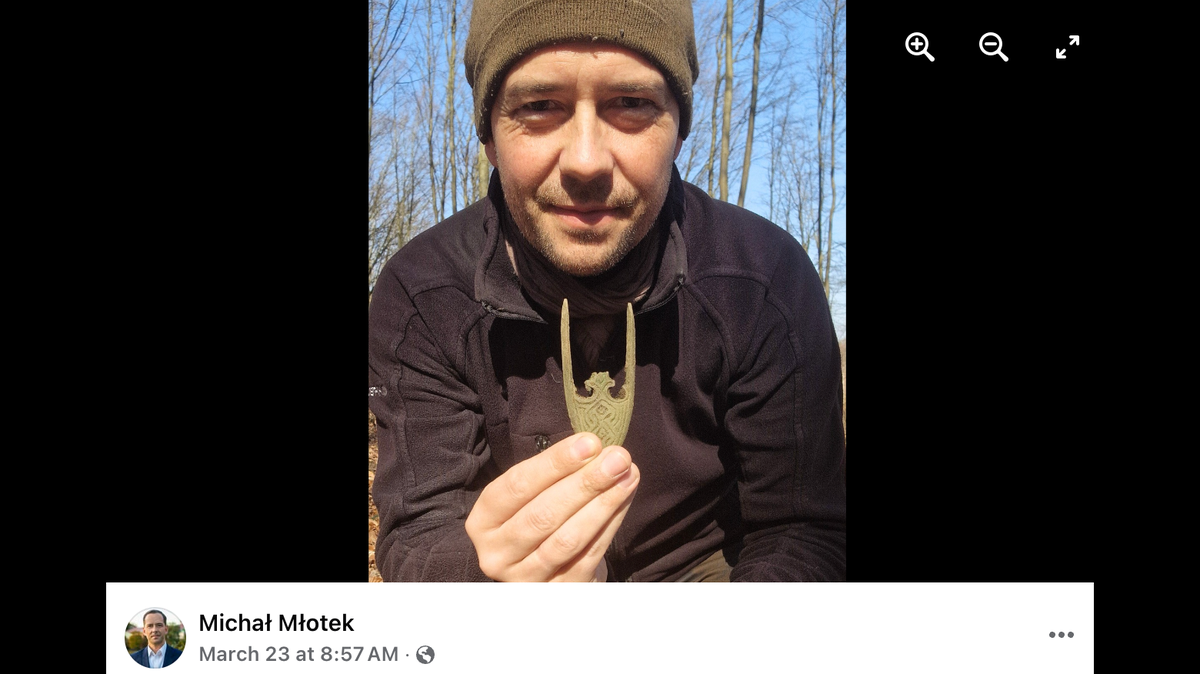 The metal detectorist and history buff discovered the 1,000-year-old piece during a survey with a searchers group in Poland.