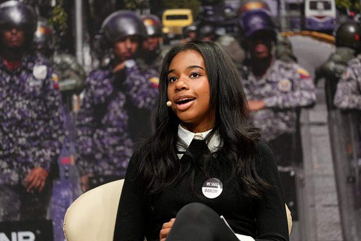 Activist, author and granddaughter of Martin Luther King Jr, Yolanda Renee King attends the Nobel Peace Prize peace forum in the University of Oslo´s auditorium in connection with the awarding of the Nobel Peace Prize to Maria Corina Machado on December 11, 2025. (Photo by Cornelius Poppe / NTB / AFP via Getty Images) / Norway OUT