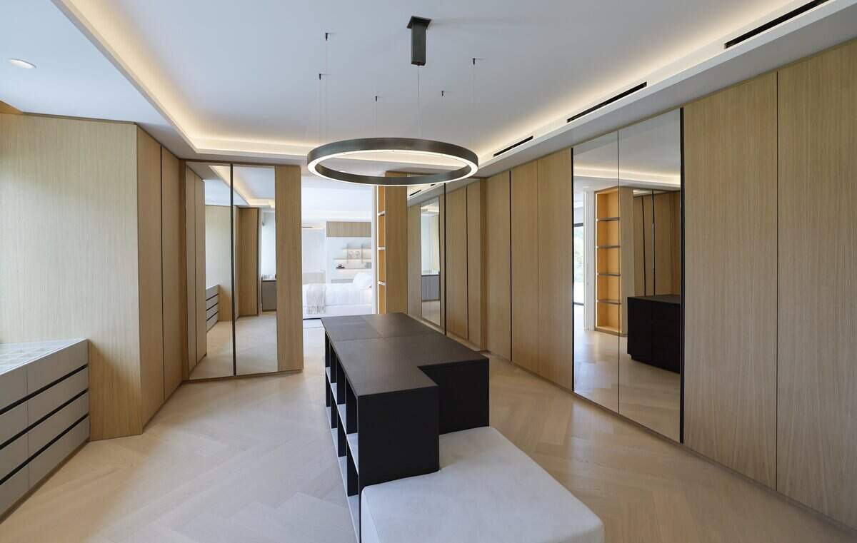 The master closet inside The Mansions, an exclusive 2.5-acre enclave of newly built, freestanding mansions on Fisher Island on Miami Beach, Florida, on Wednesday, June 10, 2026.