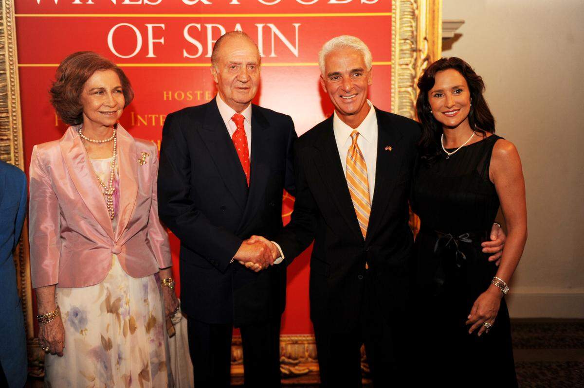 Queen Sofia of Spain, King Juan Carlos I of Spain, Charlie Crist, & Carole Rome