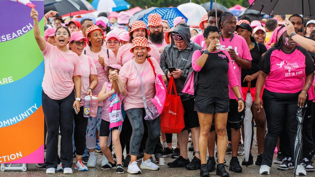 Thousands of people including families with kids, breast cancer survivors, co-survivors, individuals living with metastatic breast cancer, etc, joined the 2023 Susan G. Komen Miami more than pink walk at the Amelia Earhart Park in Hialeah to Help End Breast Cancer during Breast Cancer Awareness Month, on Saturday.
