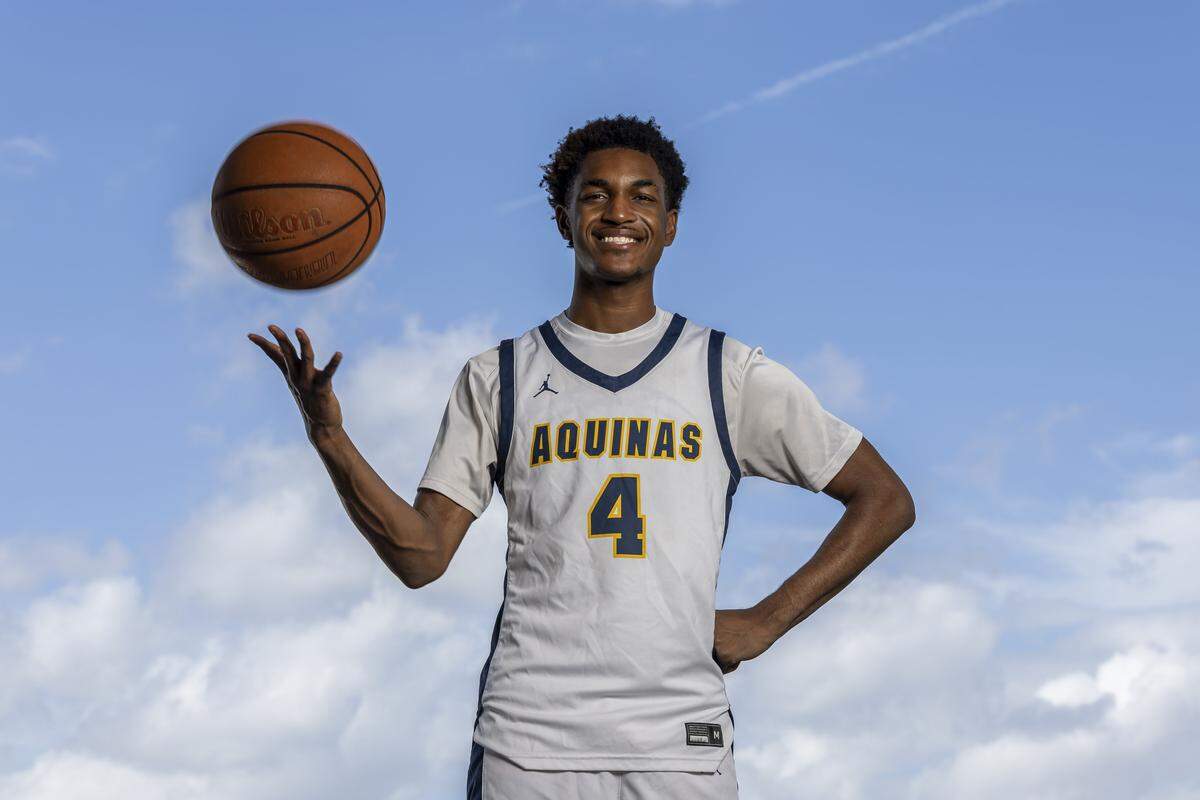Clarence Westbrook Jr., St Thomas Aquinas High School, Basketball. All-Broward players photographed at Brian Piccolo Sports Park on Tuesday, March 31, 2026, in Cooper City, Fla.