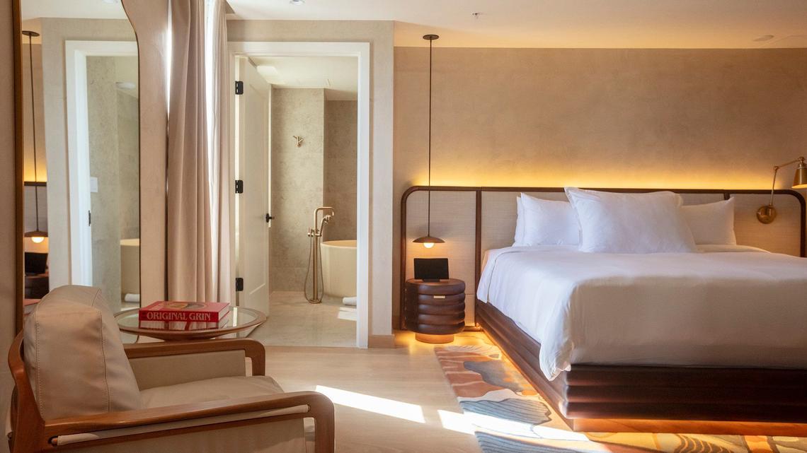 Vignette of the master room at The Moore building to open to public in Design District on Monday September 30th., 2024.