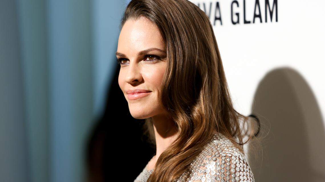 Hillary Swank at the 2016 Elton John AIDS Foundation Oscar Viewing Party. The actress recently helped find a New York woman’s lost dog named Blue.