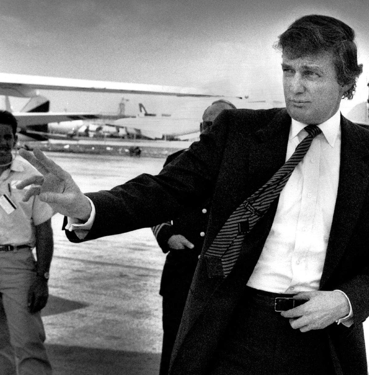 Donald Trump arrives in Miami in 1990.