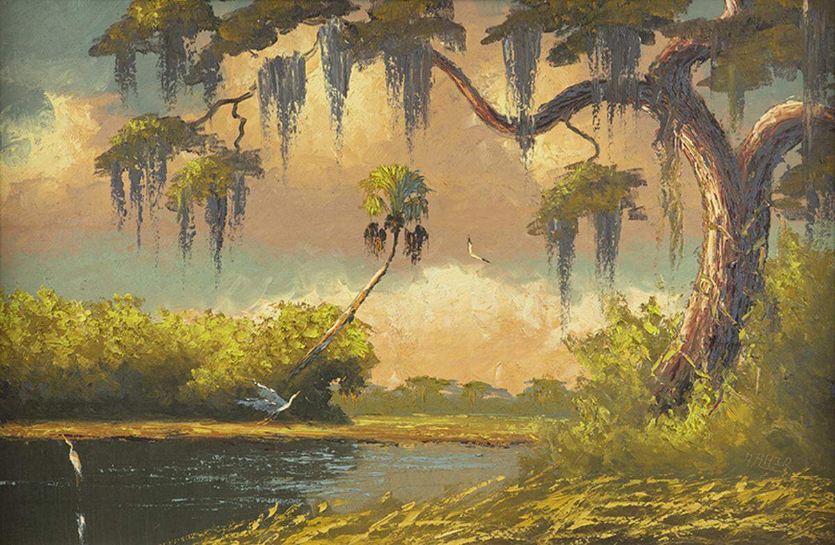 Paintings by Alfred Hair, from “Alfred Hair: Heart of the Highwaymen” by Gary Monroe. Gainesville: University Press of Florida, 2020. Reprinted with permission.