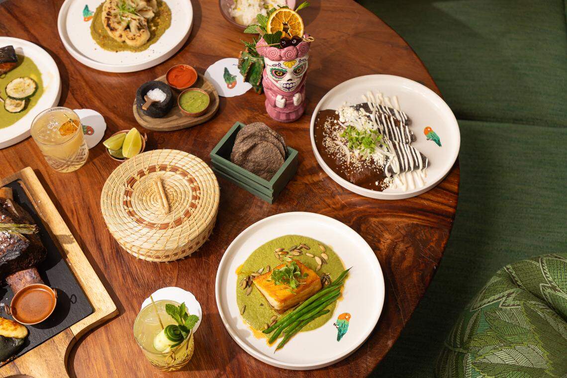 Koko’s Miami Spice offerings include several moles including the seabass in mole verde, with mint, parsley, epazote, tomatillo and chiles and pistachios.