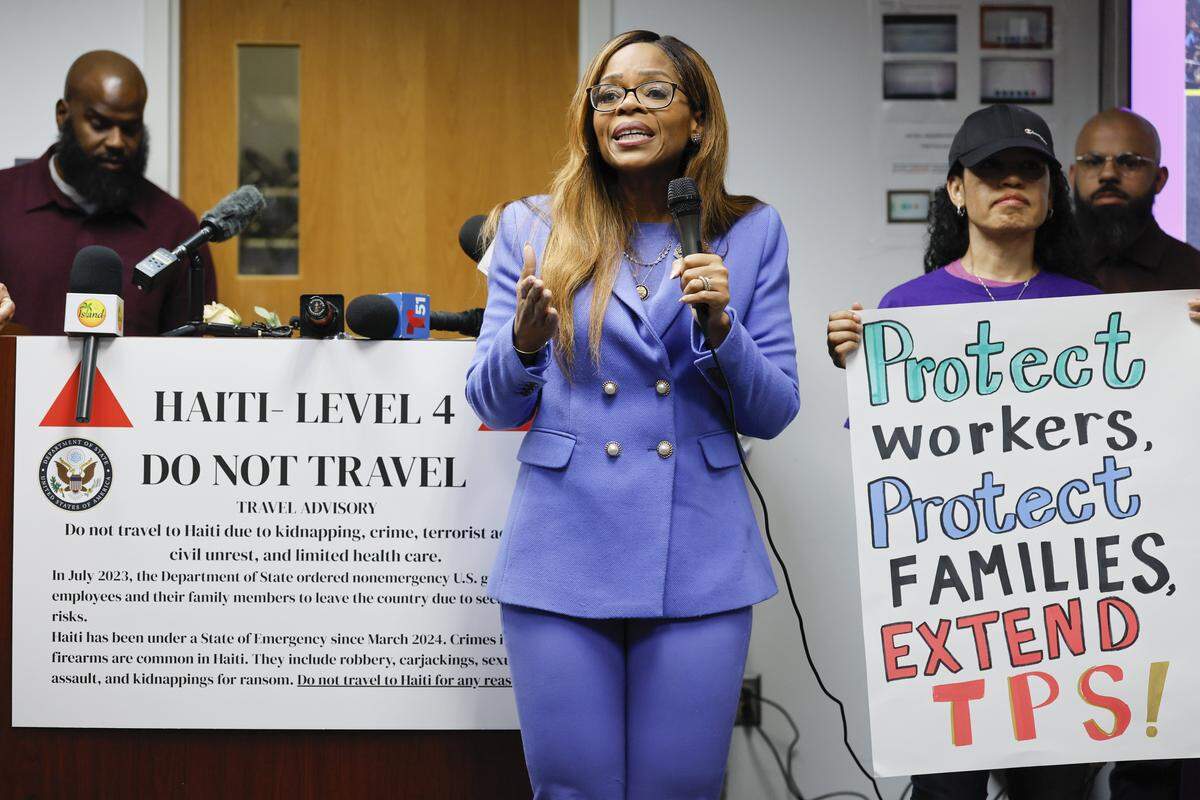 U. S. Representative Sheila Cherfilus-McCormick, a Democrat, has maintained her innocence and continued her duties in her district. Last week, she took part in a rally calling on the Trump Administration to extend Temporary Protected Status (TPS) for Haiti.