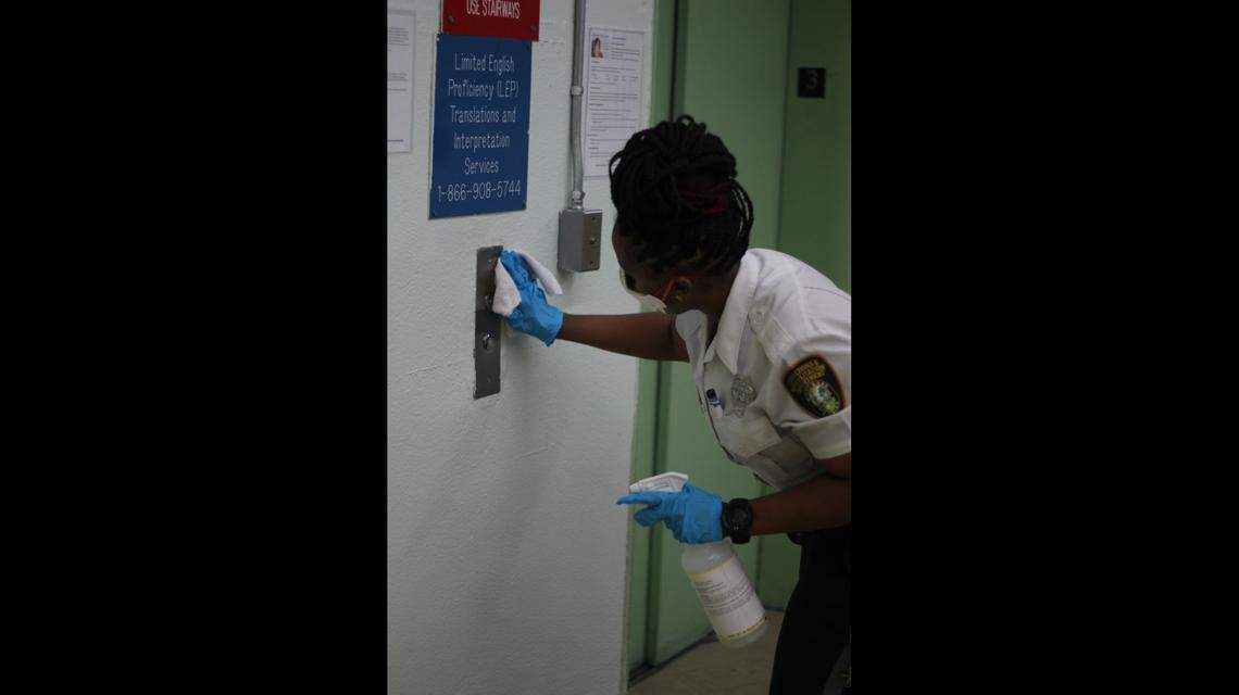 A dozen Miami-Dade corrections officer and employees have tested positive for the coronavirus. Like police departments, paramedics and hospitals, they have also run low on masks, gloves and hand sanitizer.