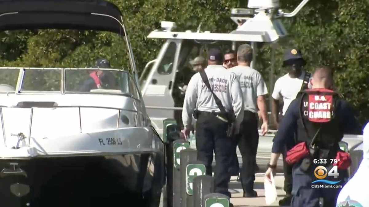 Four people were taken to the hospital after a boat went up in flames near the Pelican Harbor Marina on Dec. 12, 2022, according to authorities.