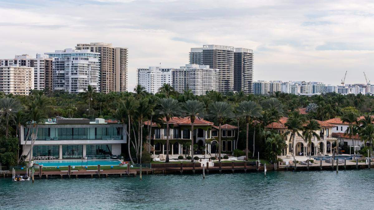 A view of a property owned by Shlomo and Orly Alexander located at 248 Bal Bay Drive on Saturday, Dec. 21, 2024, in Bal Harbor, Fla.