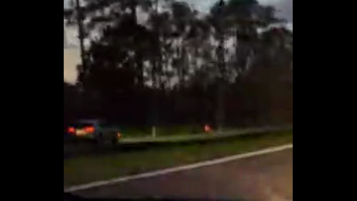 This video screengrab shows the SUV was off the road and on a bike path as it chased after a 14-year-old boy on his electric bicycle, officials say.