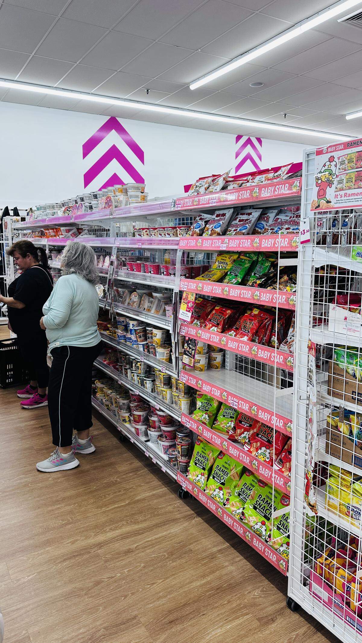 Snacks and other munchies at the new Kendall Higate Square Daiso on grand opening week of Feb. 19, 2026.