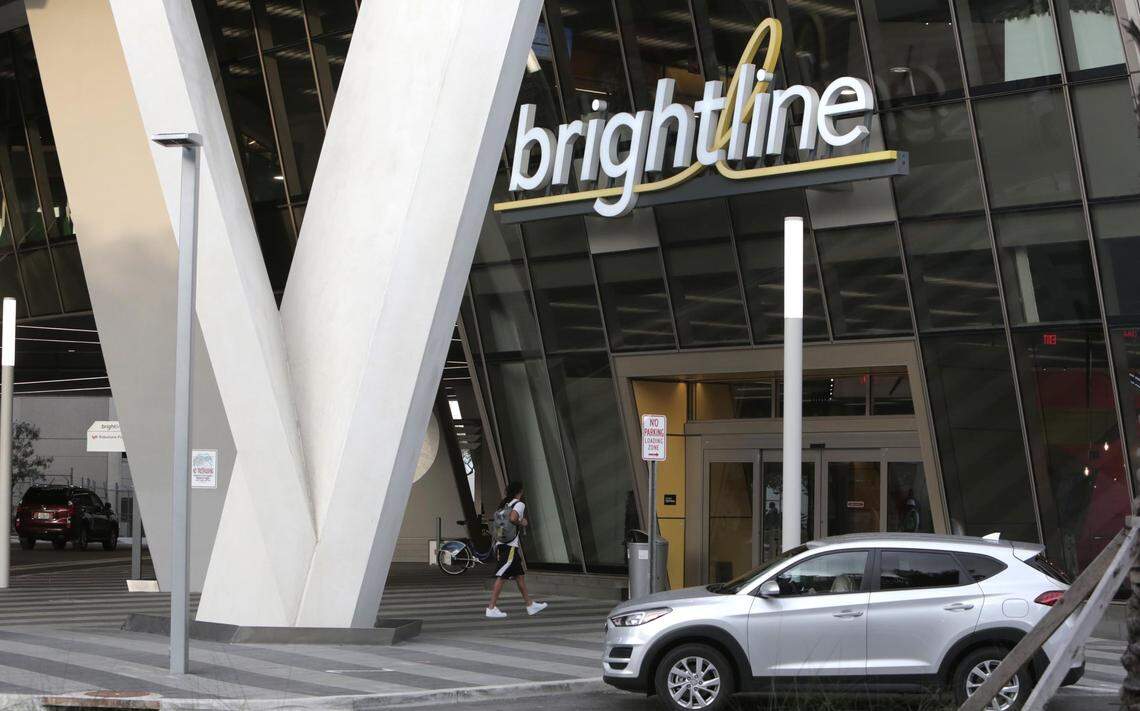 Miami, Fla., March 13, 2019 - Miami Central Station, 600 NW 1st Ave. Entrance to the Brightline trains.